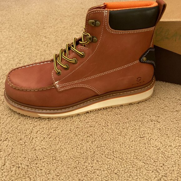 Hisea Work Wear Boots Brown Size 10 M New in Box - Picture 7 of 9
